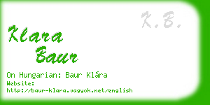 klara baur business card